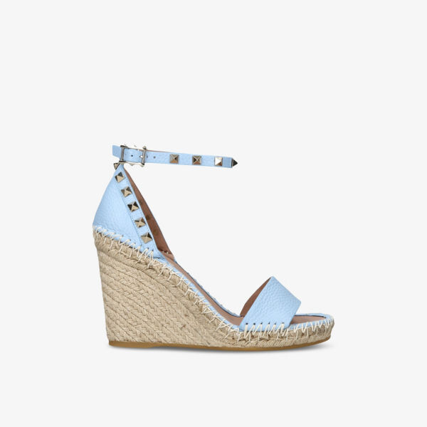 

Кожаные эспадрильи rockstud 105 на танкетке Valentino Garavani, синий