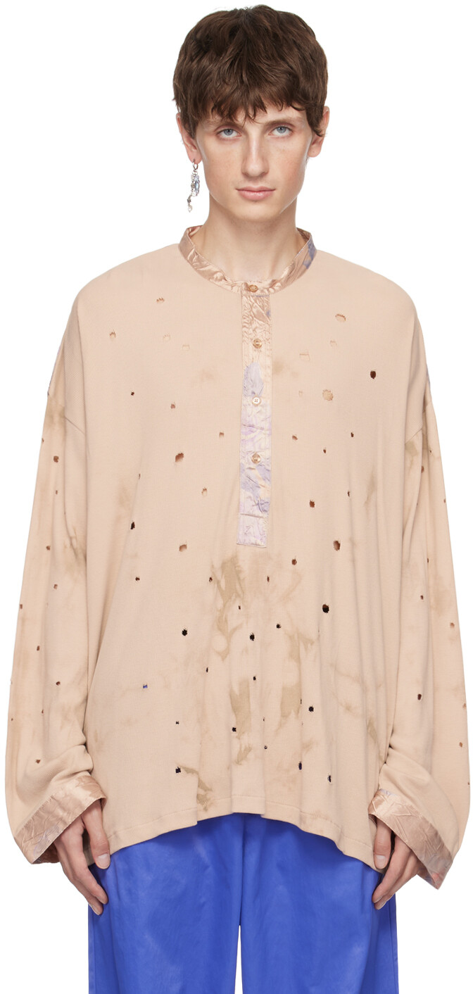 

Розовая рваная рубашка Acne Studios
