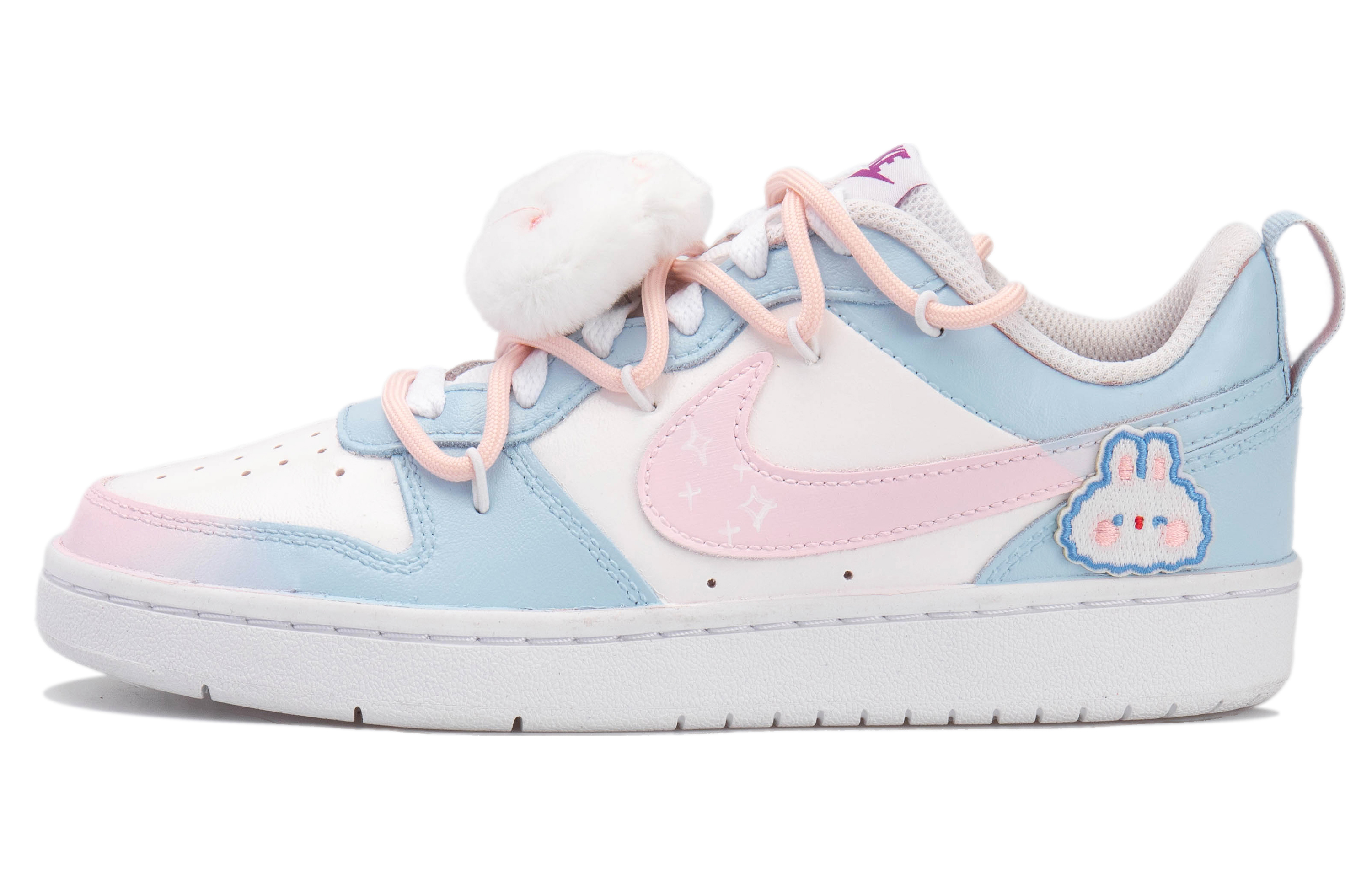 

Кроссовки Nike Court Borough Skateboarding Shoes Women's Low-top White/Blue/Pink, белый