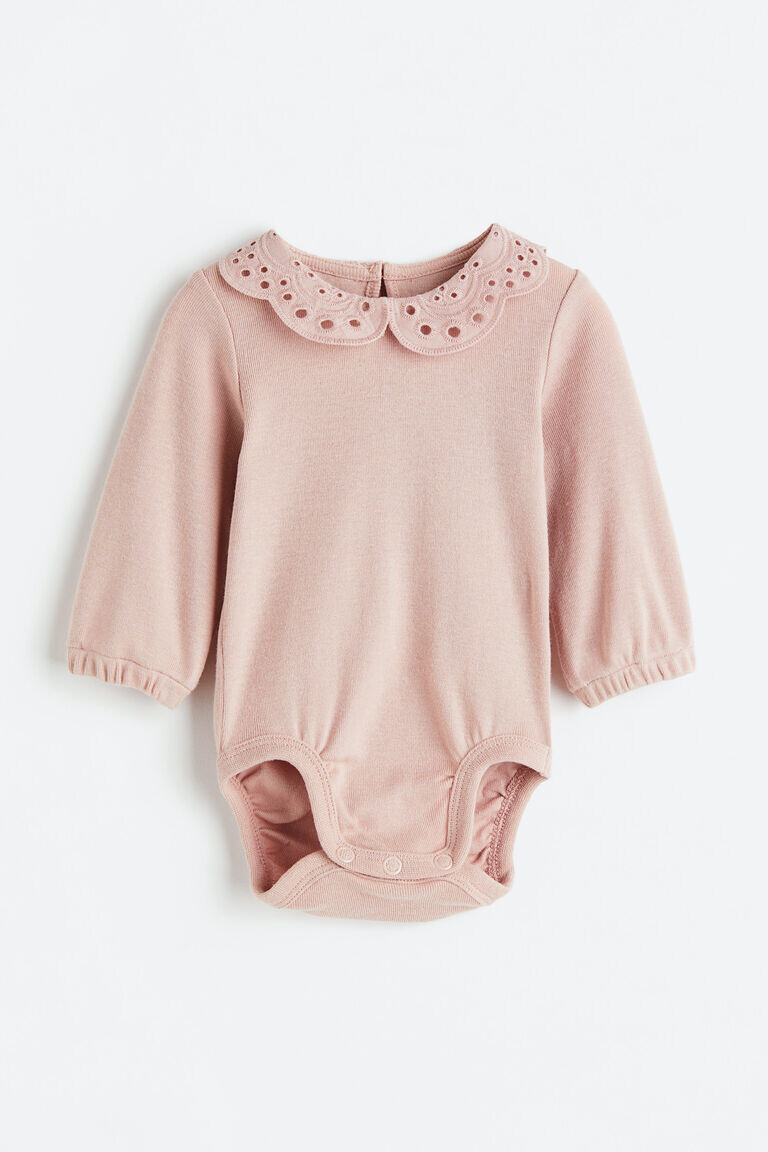 

Боди с воротником H&M, розовый