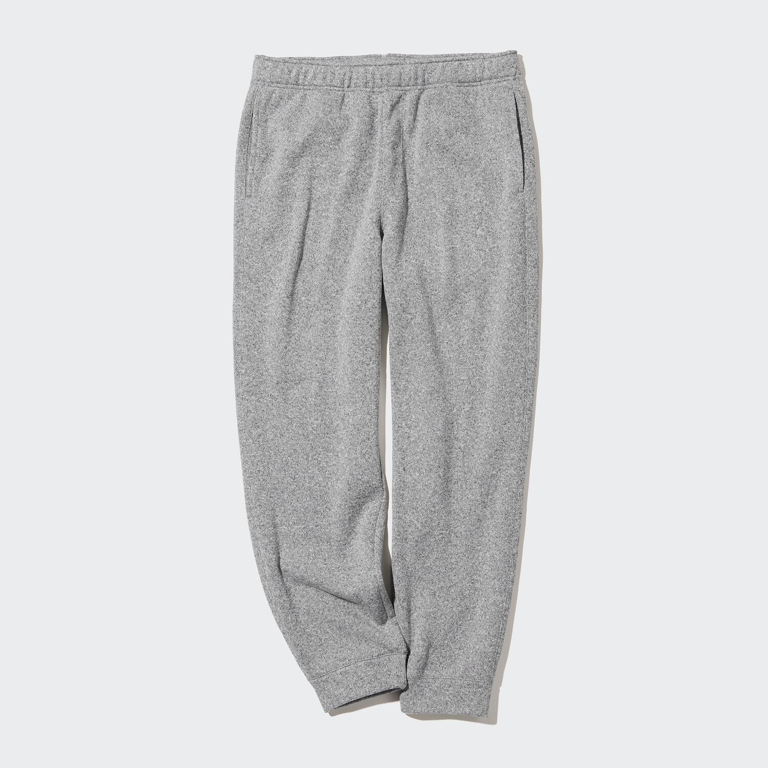 

Вязаные брюки из флиса легкой вязки до щиколотки. UNIQLO, серый