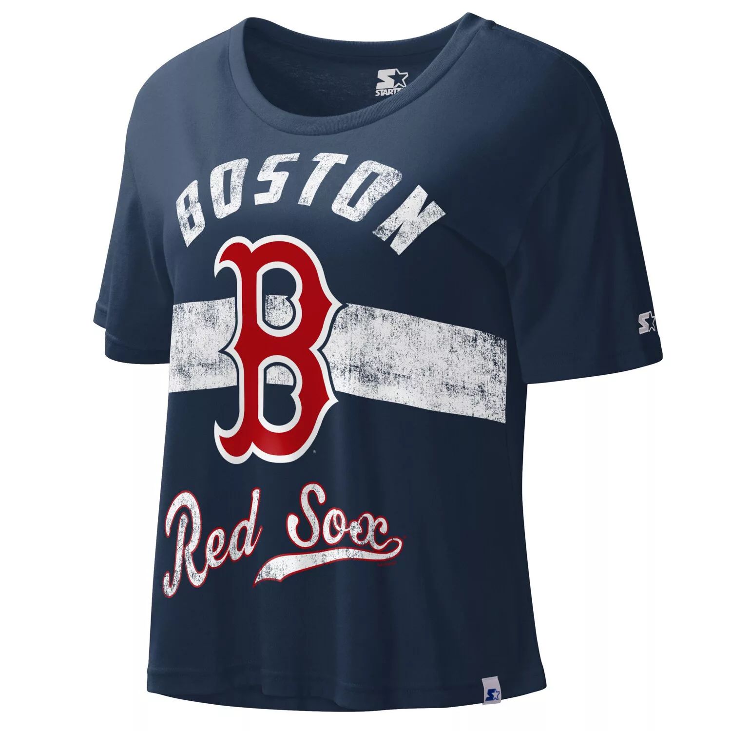 цена Женский укороченный топ темно-синего цвета Boston Red Sox Record Setter для начинающих Starter