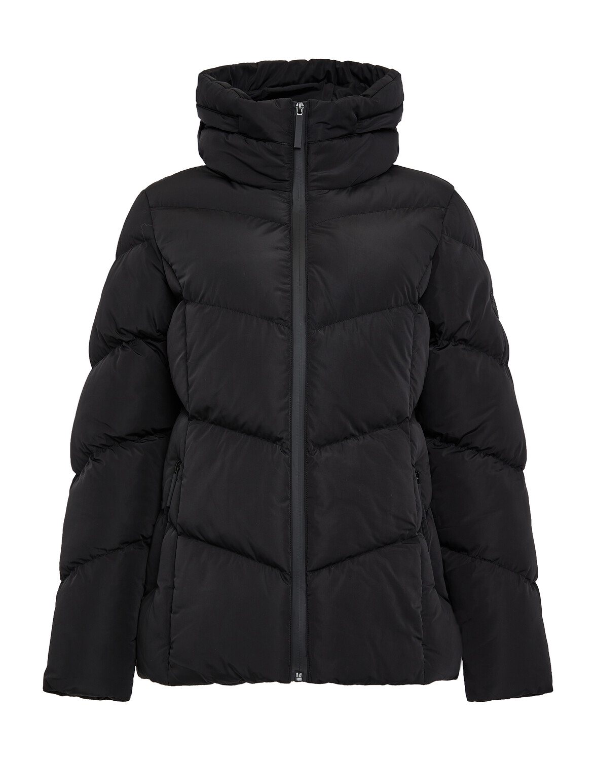 

Пуховик Threadbare THB Pencil Padded Coat With Funnel Neck, черный