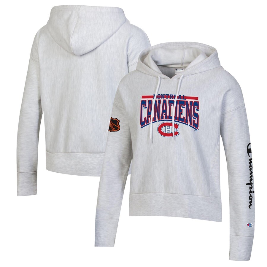 

Пуловер с капюшоном Champion Montreal Canadiens, серый