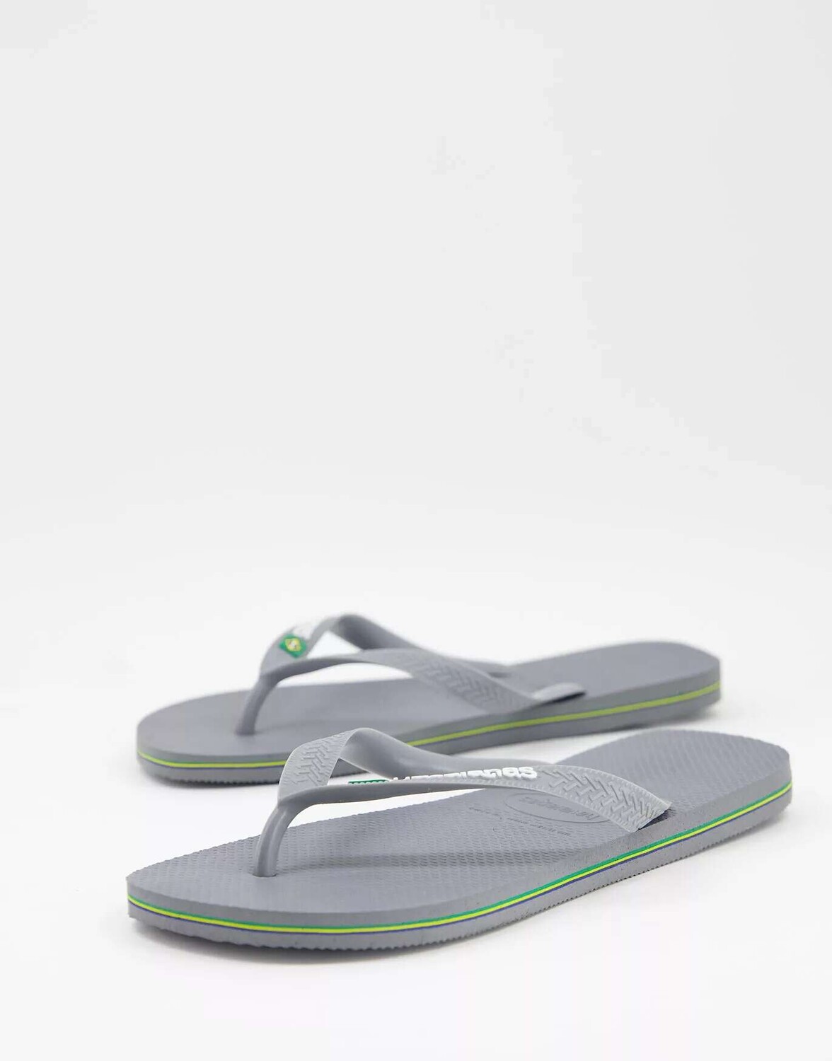 

Серые шлепанцы с логотипом Havaianas Brasil