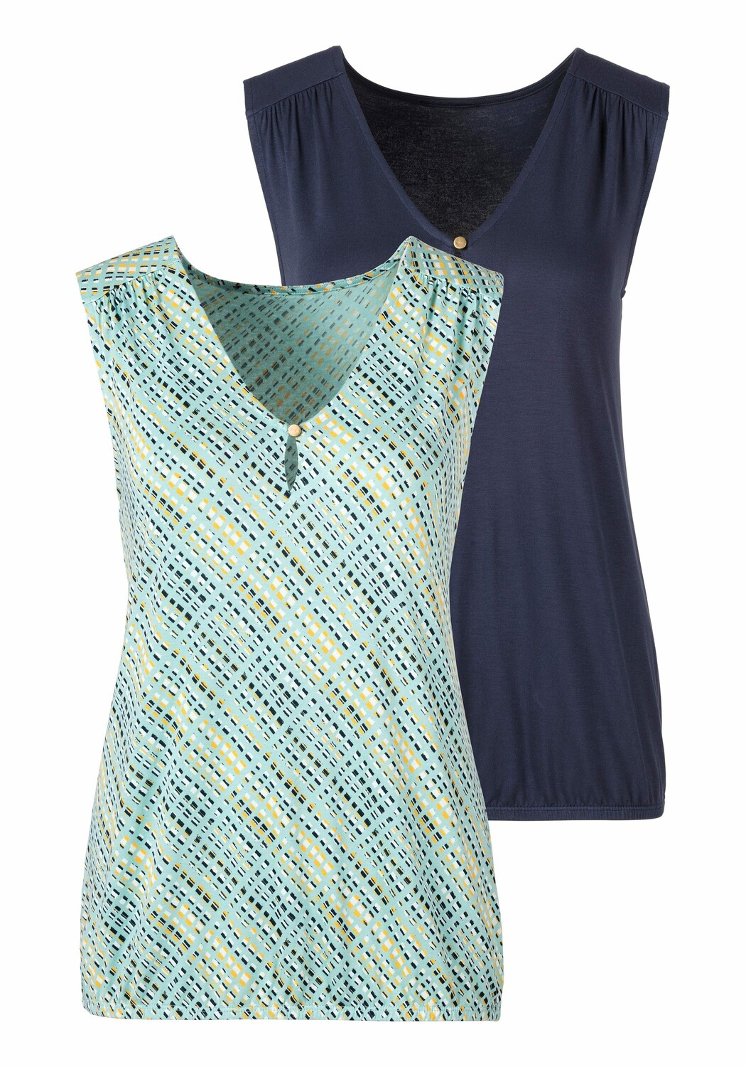 

Топ Vivance Shirt, цвет mint-gemustert, navy