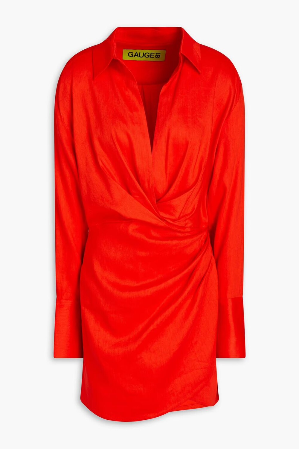 

Топ Sabina из смесового льна и твила с запахом Gauge81, цвет Tomato red