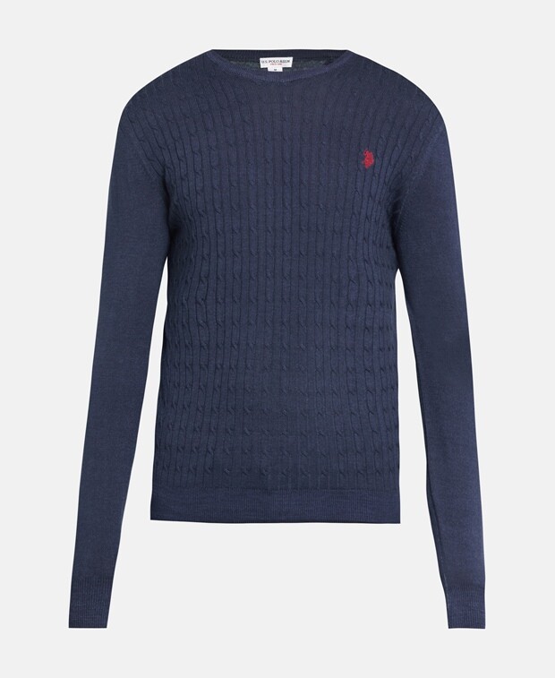 

Джемпер из мериносовой шерсти U.S. Polo Assn., темно-синий
