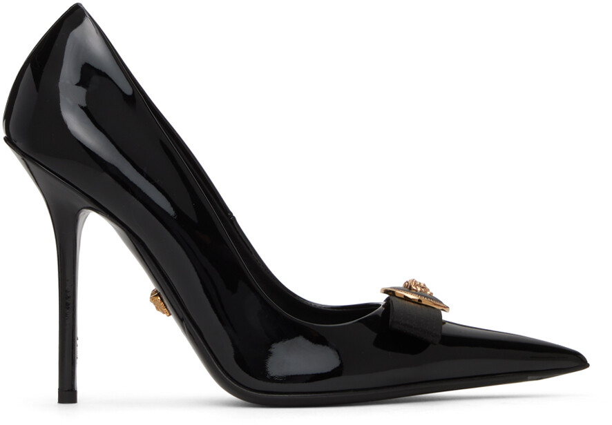 

Черные туфли с лентой Gianni Versace