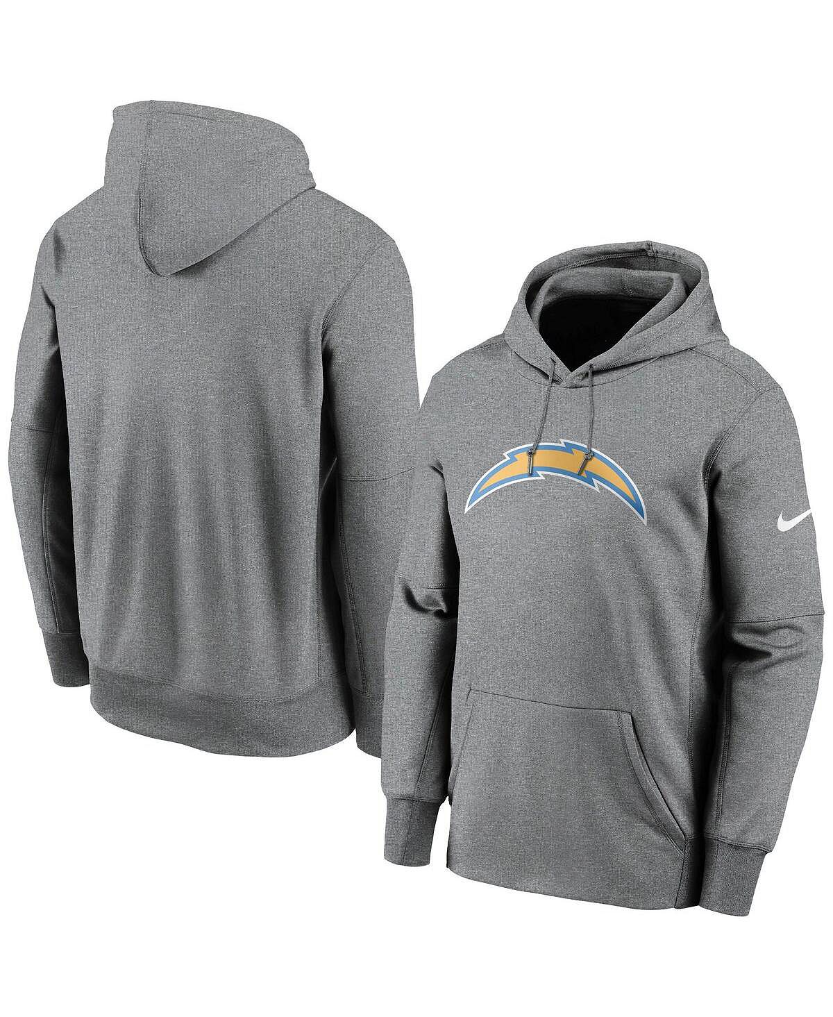 

Мужской темно-серый пуловер с капюшоном Los Angeles Chargers Fan Gear Primary Logo Therma Performance Nike