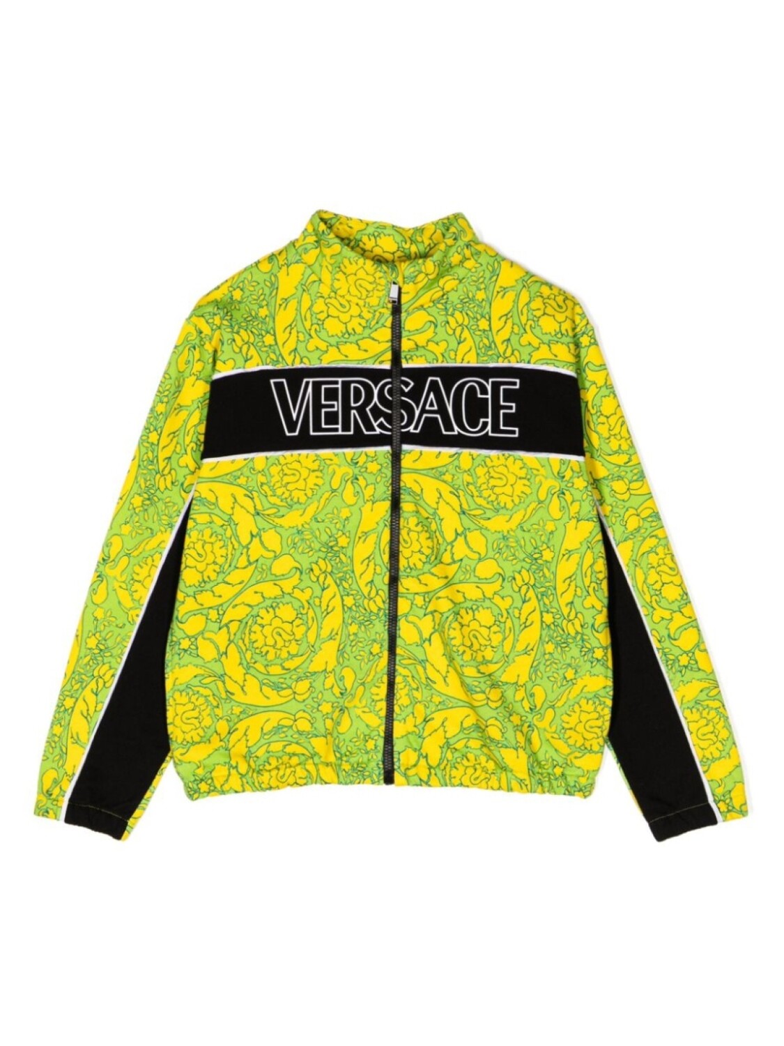 

Versace Kids толстовка на молнии с принтом Barocco, зеленый