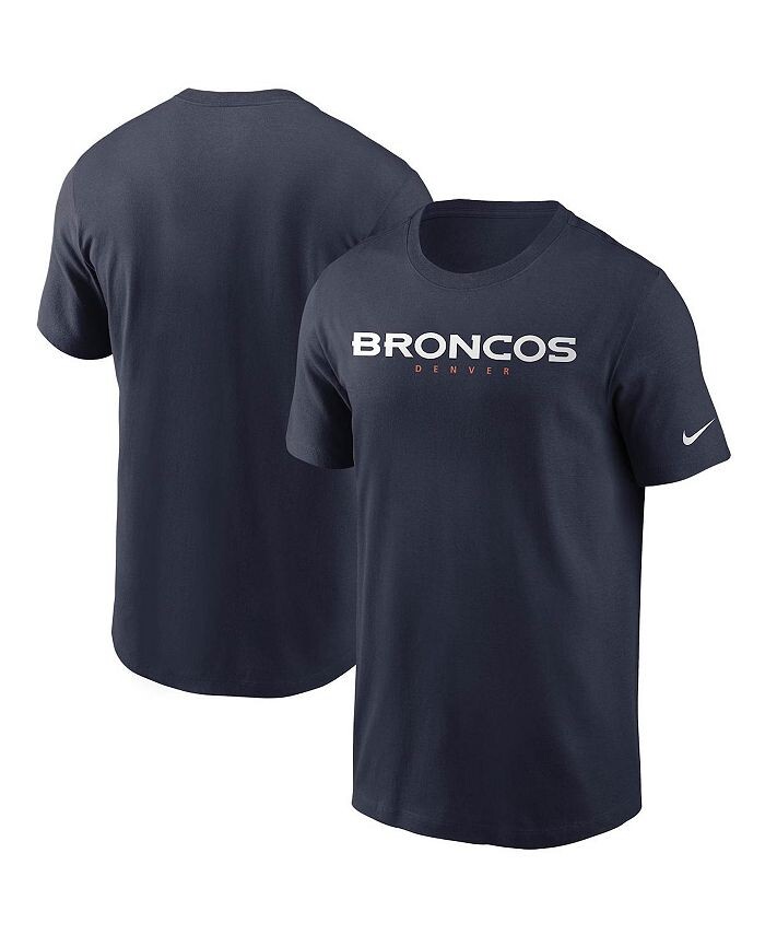 

Мужская темно-синяя футболка с надписью Denver Broncos Team Nike, синий