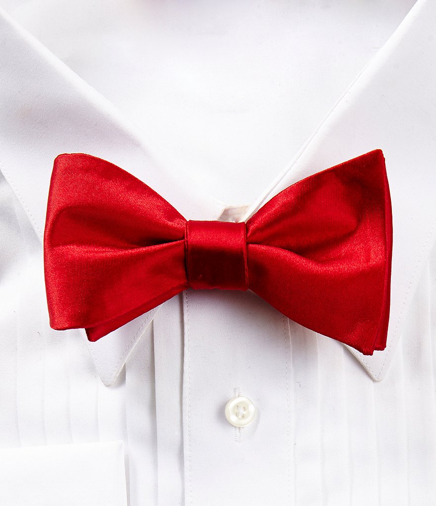 Классический шелковый галстук-бабочка Cremieux, красный