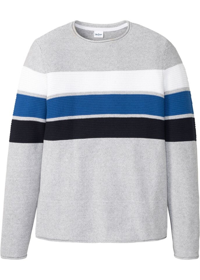 

Свитер из переработанного хлопка John Baner Jeanswear, серый