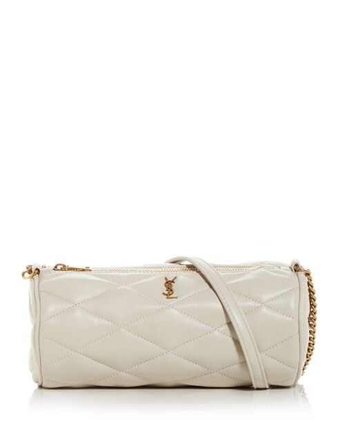 

Миниатюрная стеганая кожаная сумка через плечо Sade Tube Saint Laurent, цвет White