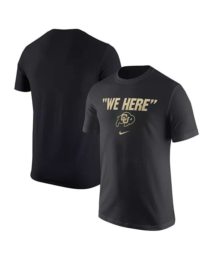 

Мужская черная футболка Colorado Buffaloes We Here Nike, черный