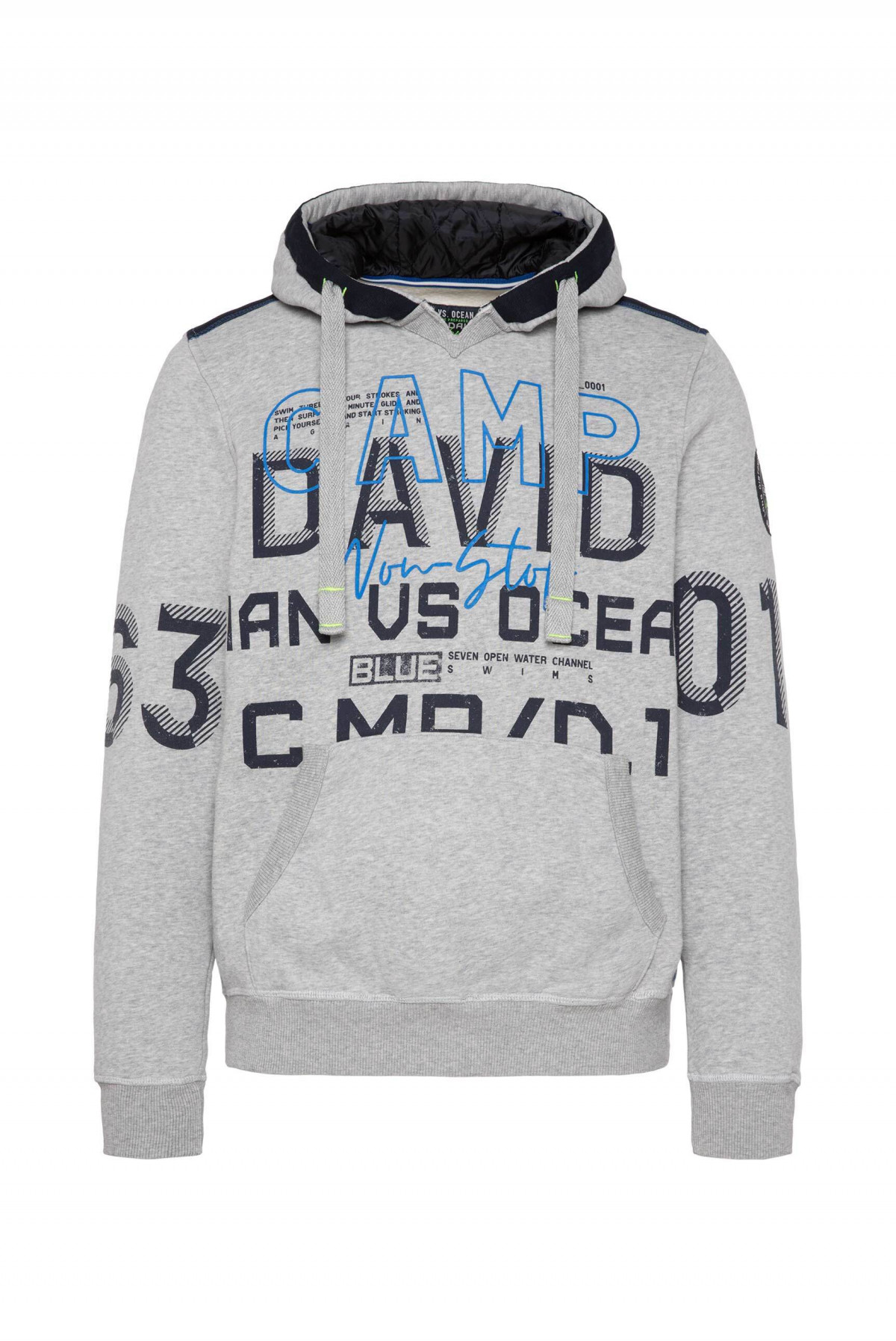 Пуловер CAMP DAVID Sweatshirt 'Ocean´s Seven II', светло серый зажим solo 2 camp серый