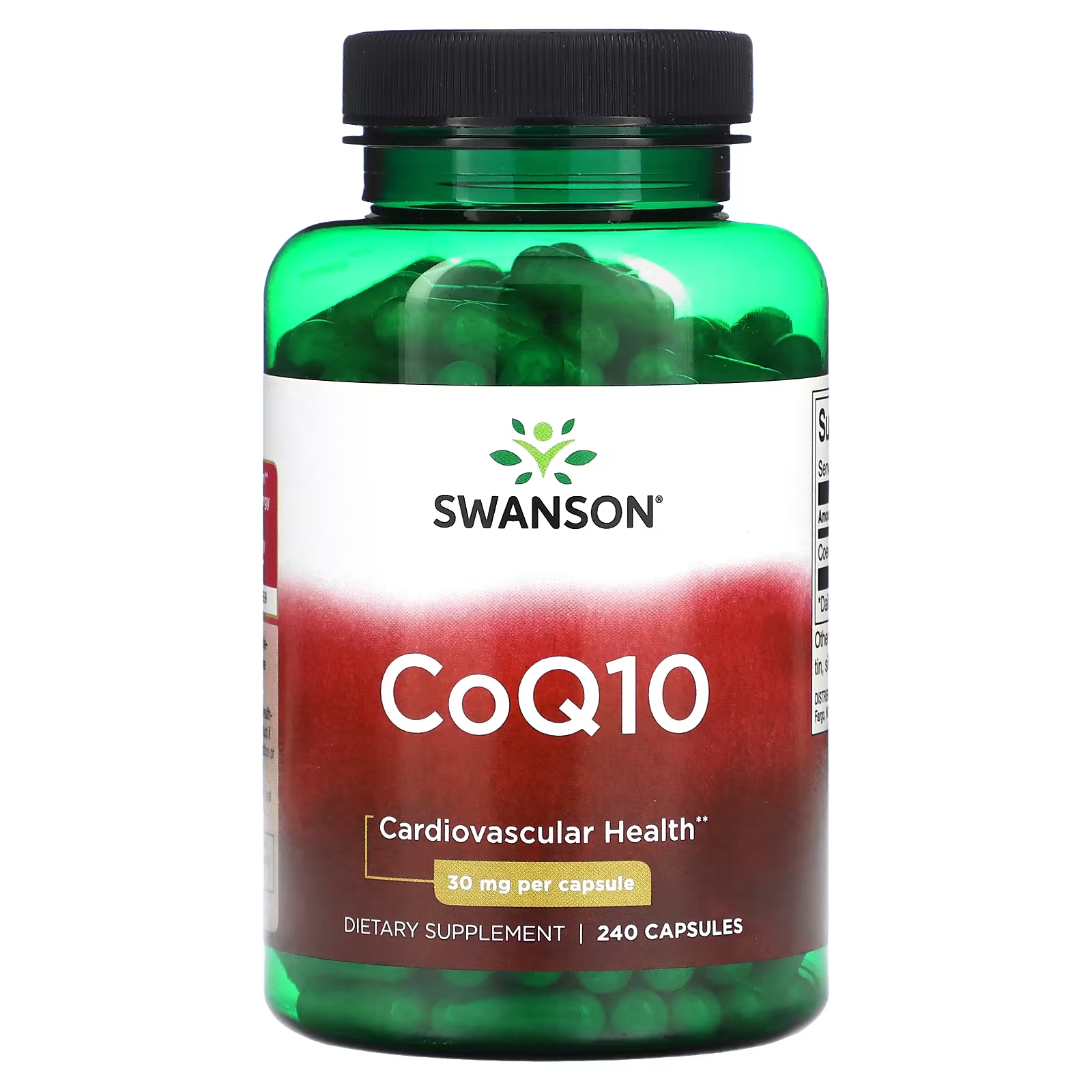 Пищевая добавка Swanson CoQ10 30 мг, 240 капсул пищевая добавка swanson l plantarum probiotic 30 капсул