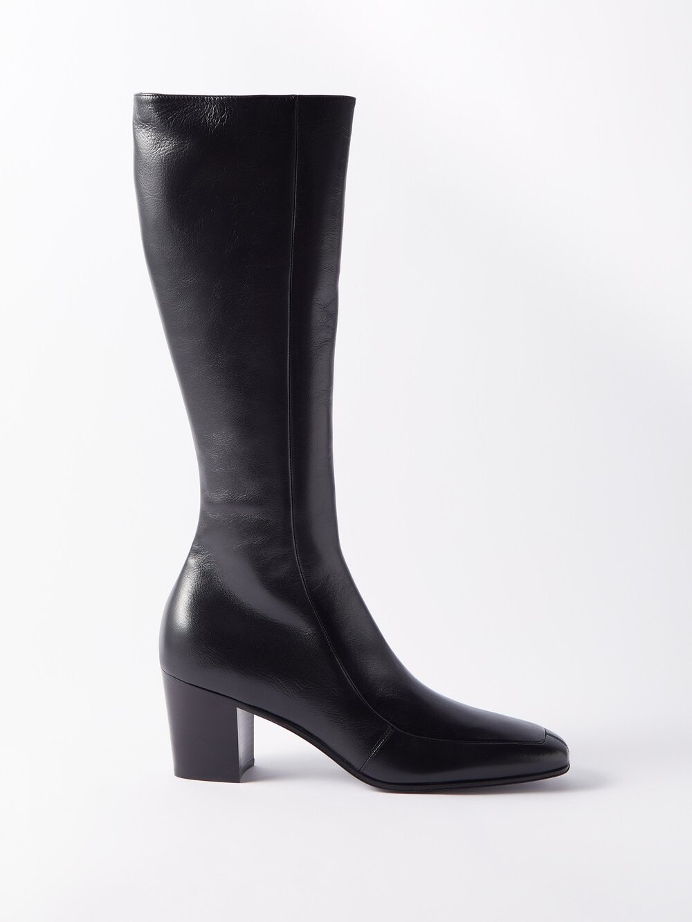 

Кожаные ботинки otto 70 до колена Saint Laurent, черный