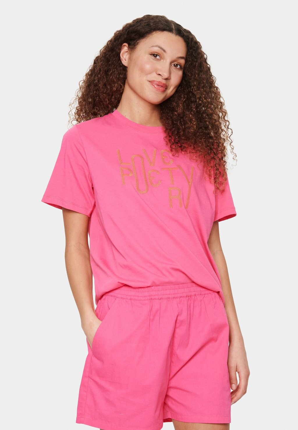 

Футболка с принтом ULLISSZ Saint Tropez, цвет fandango pink