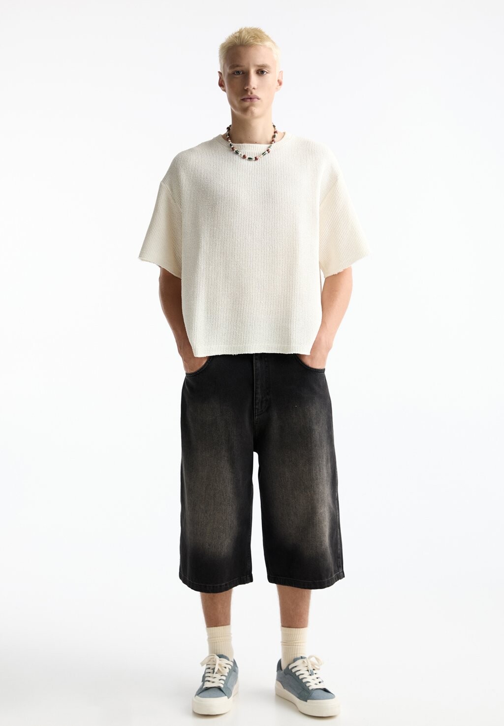 

Базовая футболка SHORT SLEEVE PULL&BEAR, белый
