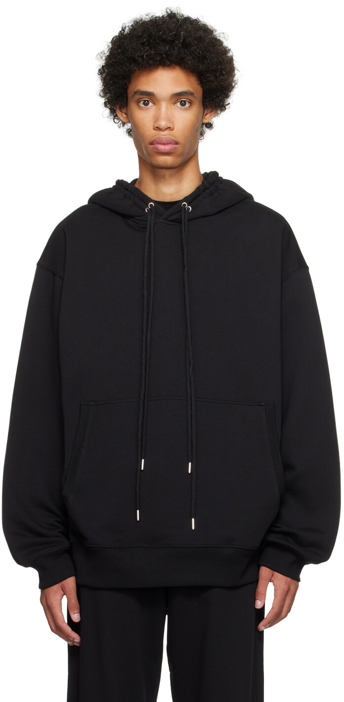 

Черный худи свободного кроя Dries Van Noten