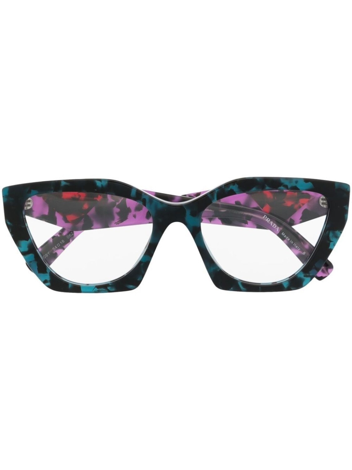 

Prada Eyewear очки в оправе 'кошачий глаз' черепаховой расцветки, синий