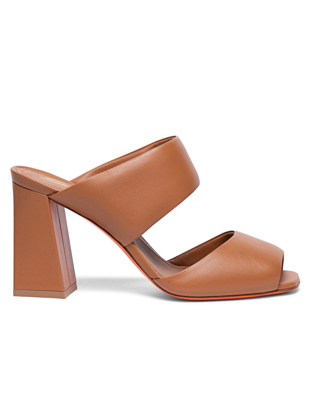 

Кожаные сандалии с двумя ремешками Santoni, коричневый