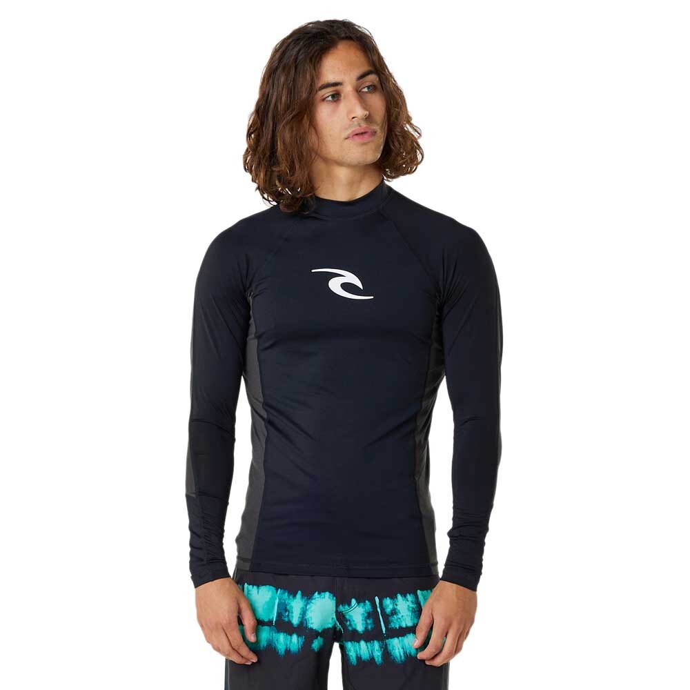 

Рашгард с длинным рукавом Rip Curl Waves UPF Perf, черный