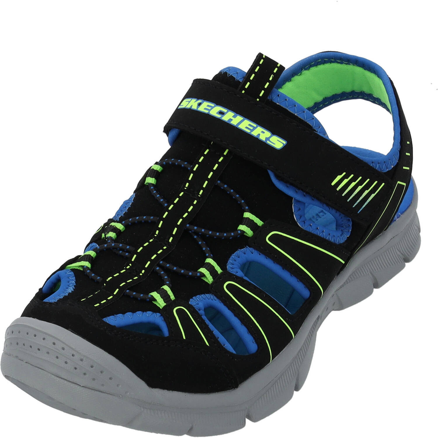 

Сандалии Skechers tten, цвет black/blue & lime