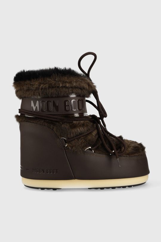 Зимние ботинки Icon Low из искусственного меха Moon Boot, коричневый белые зимние кроссовки из экокожи overcome