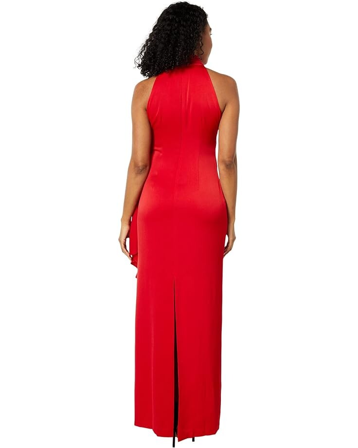 

Платье Vince Camuto Haltered High Neck Gown with Scarf, красный
