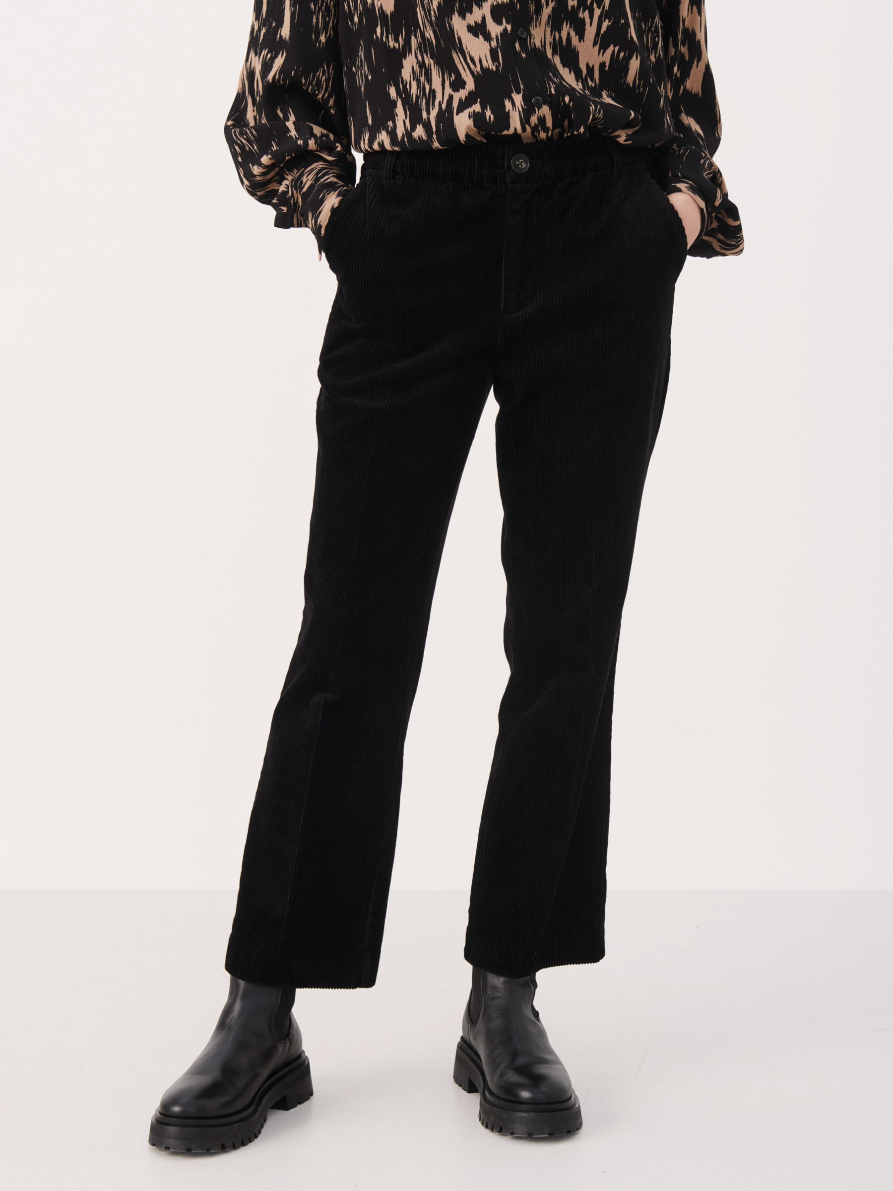 Часть вторая Misha Однотонные вельветовые брюки, черные