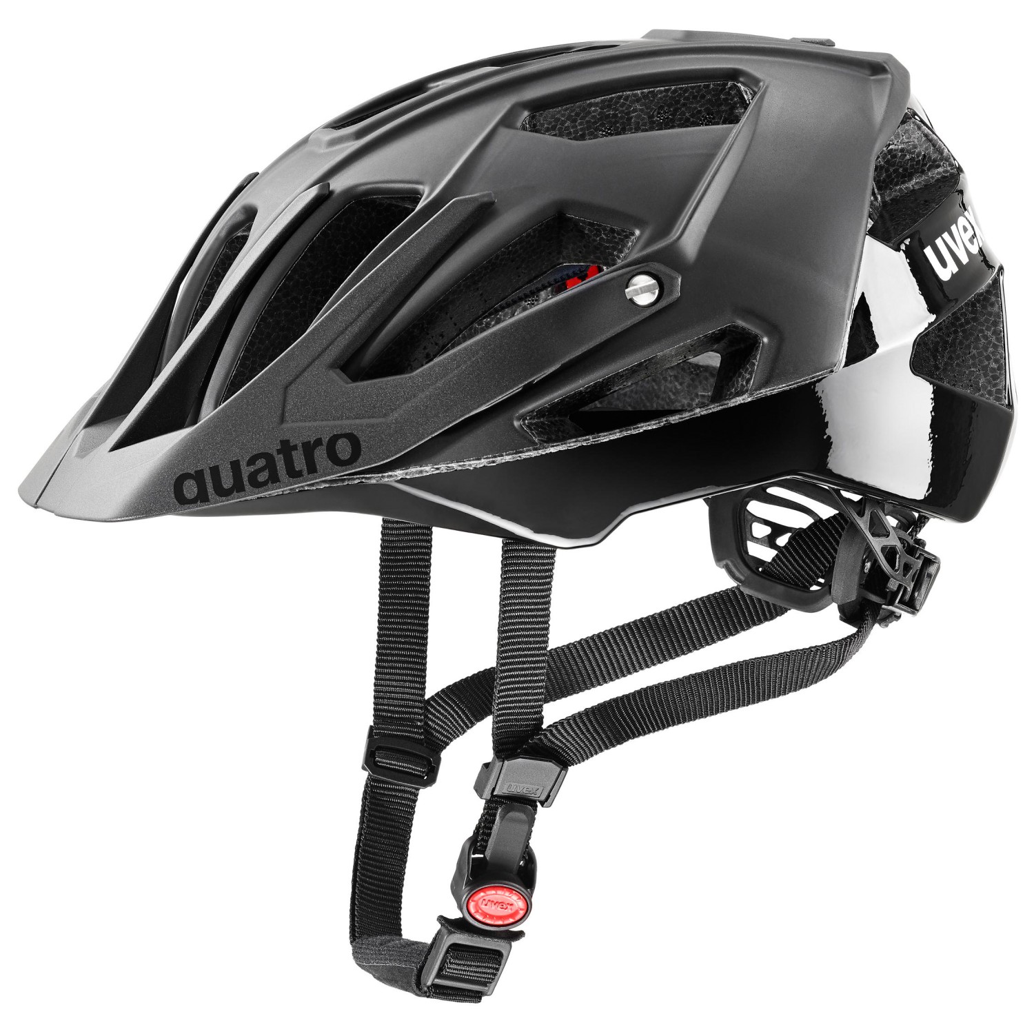 велосипедный шлем uvex true cc цвет euphoria black matt Велосипедный шлем Uvex Quatro CC, цвет All Black Matt