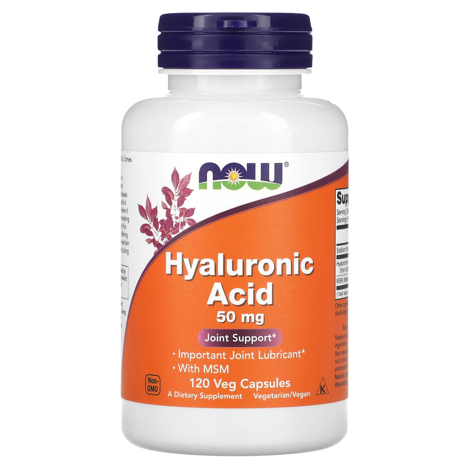 Now Foods Hyaluronic Acid With MSM 120 вегетарианских капсул