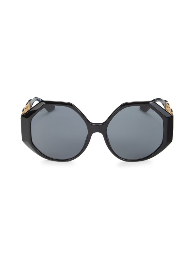 

Солнцезащитные очки 59MM с геометрическим рисунком Versace, цвет Black Grey