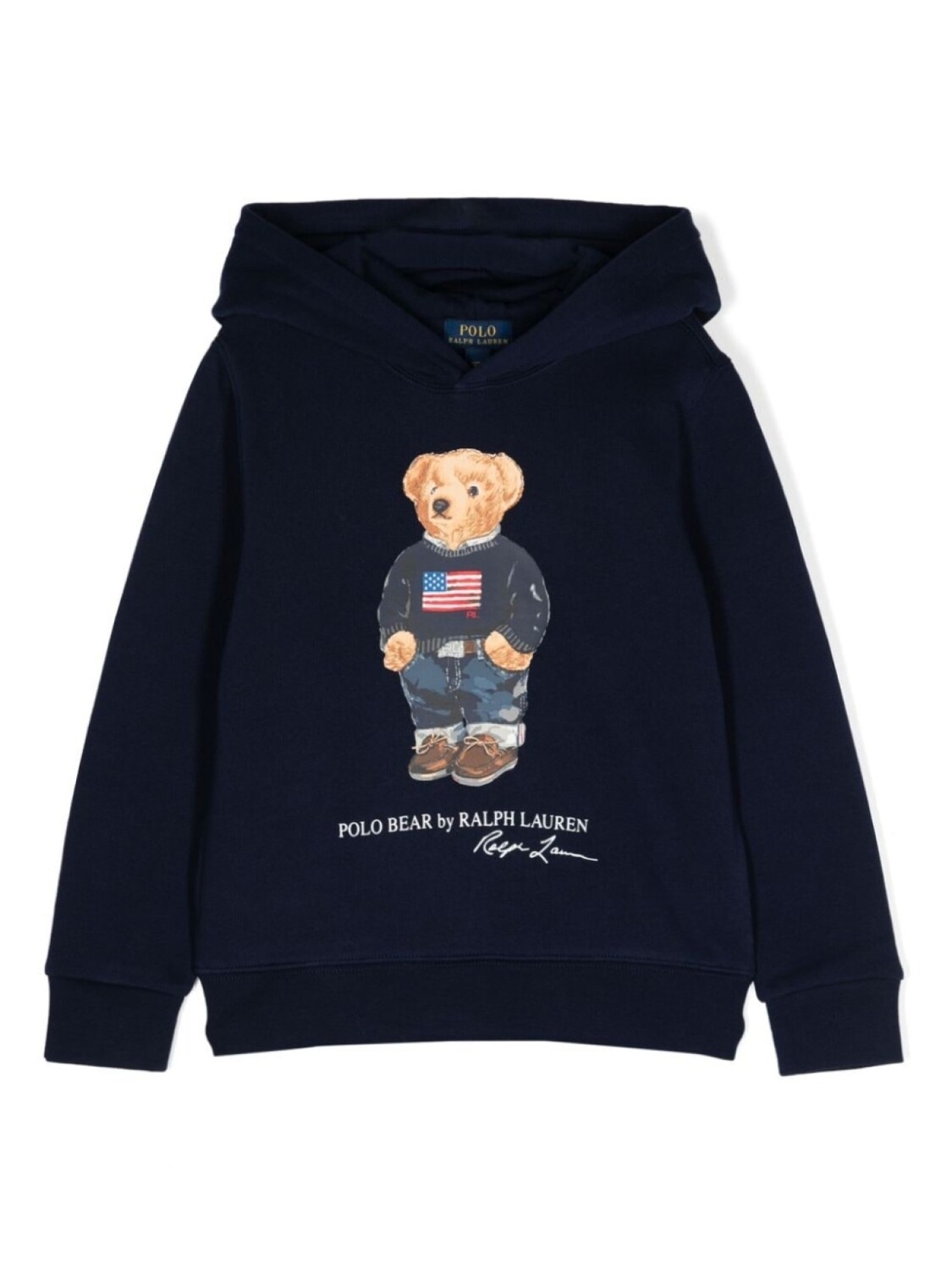 

Ralph Lauren Kids худи с принтом Polo Bear, синий