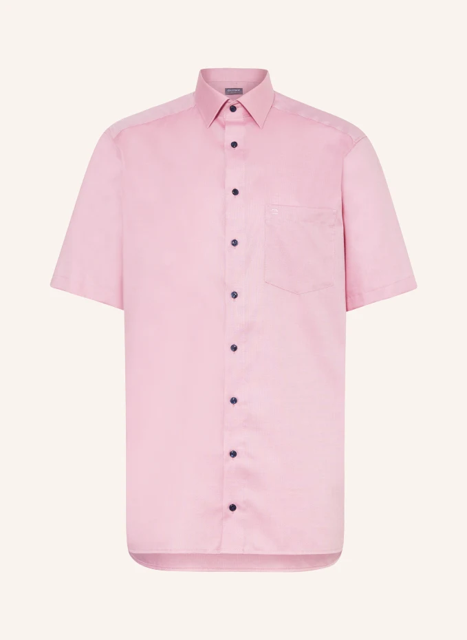 Рубашка с короткими рукавами luxor комфортного кроя Olymp, розовый