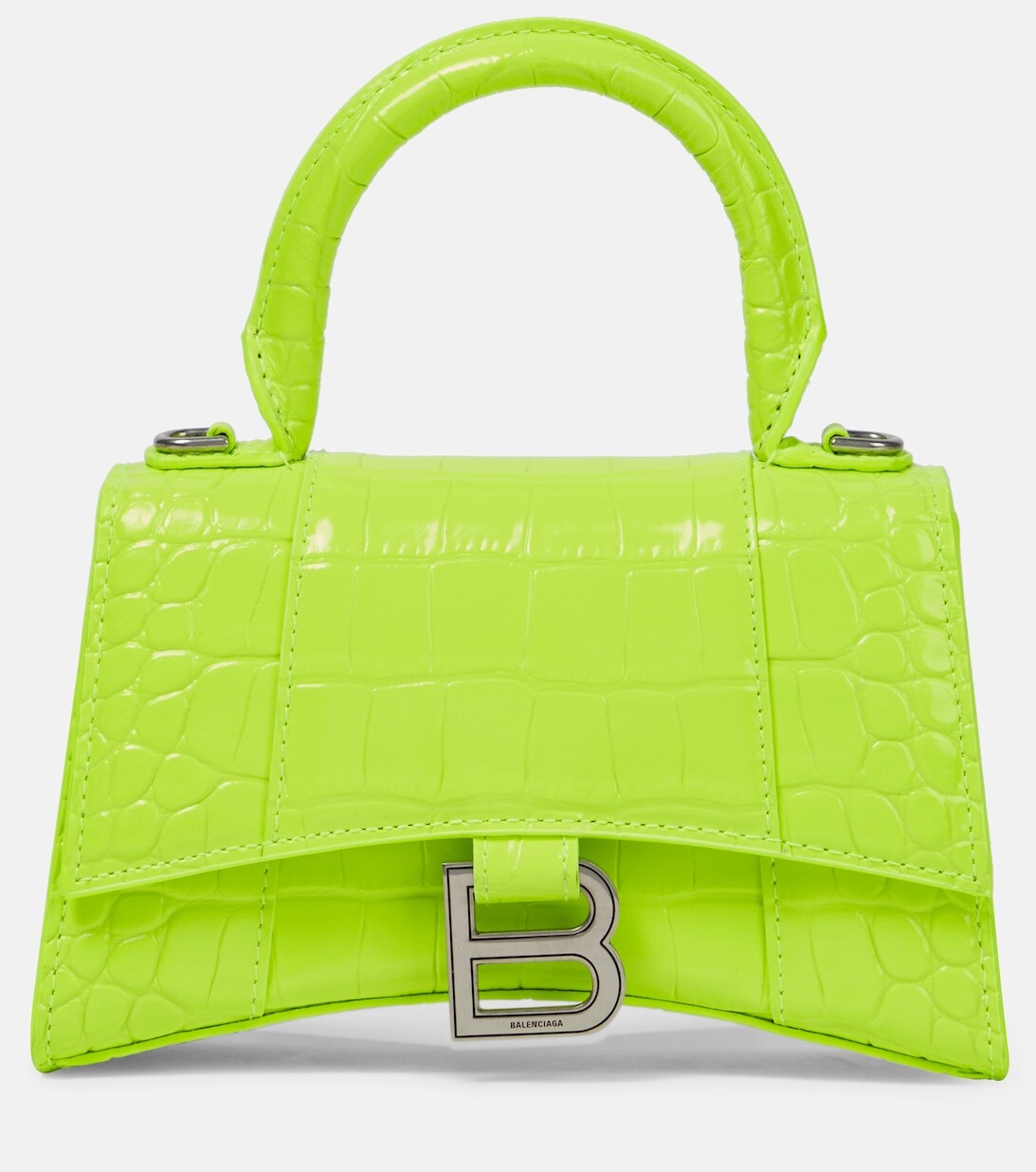 

Кожаная сумка через плечо Hourglass XS Balenciaga, желтый