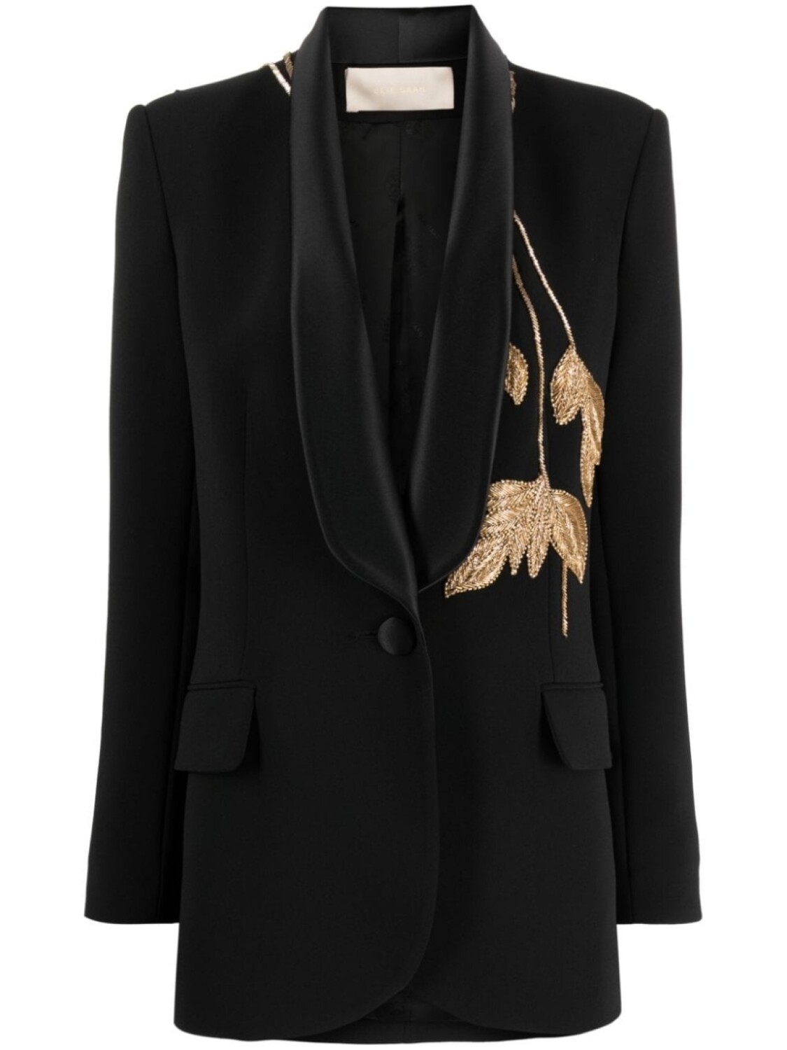 

Elie Saab блейзер с вышивкой, черный
