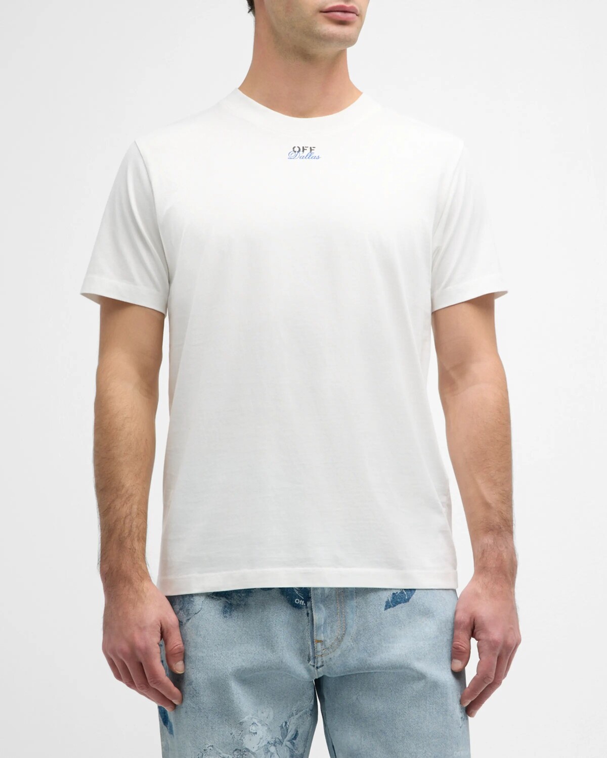 

Мужская футболка с принтом «Даллас Сити» Off-White, цвет White Blue