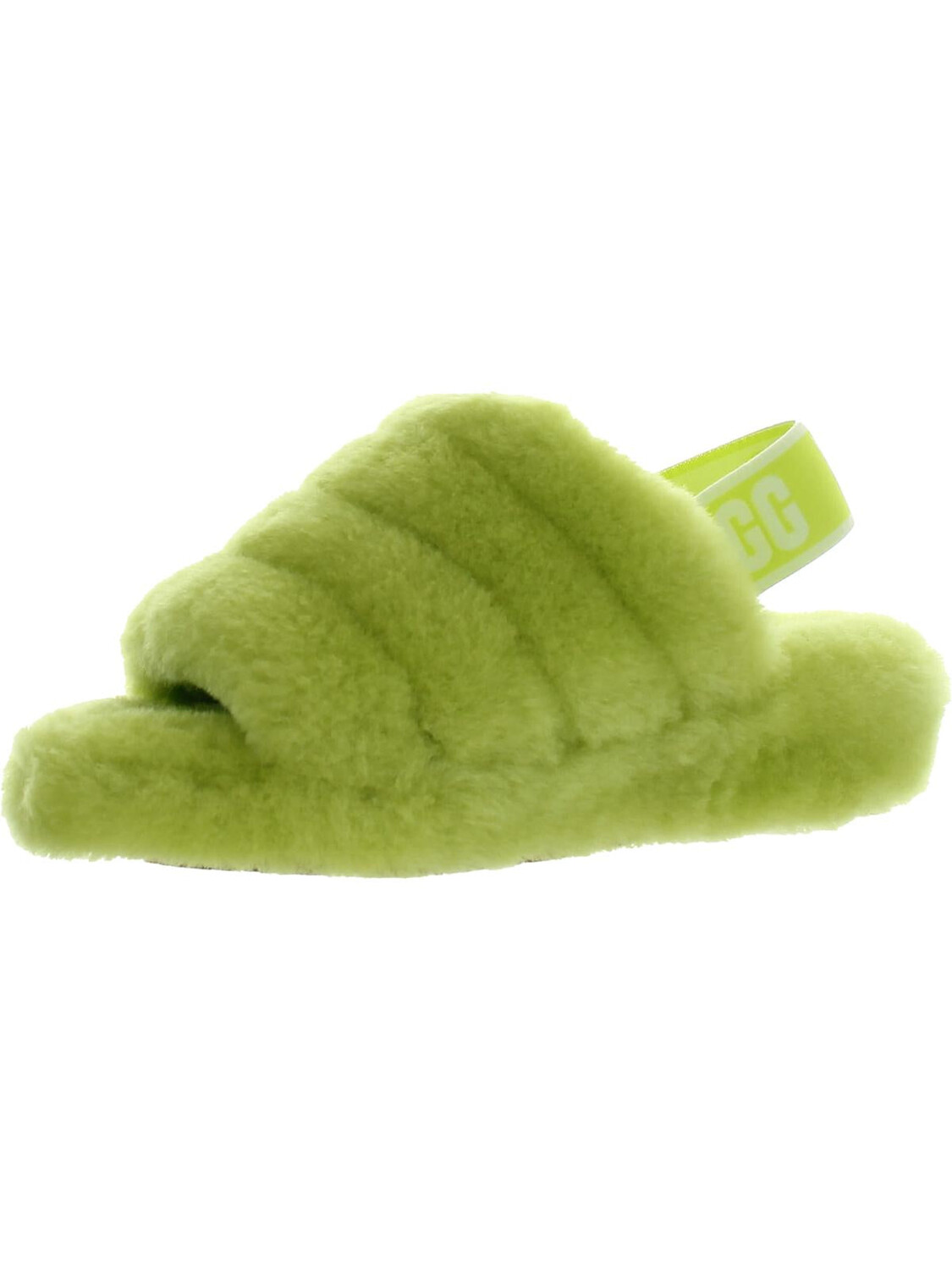 

Женские шлепанцы из овчины Fluff Yeah с пяткой на пятке UGG, цвет Key Lime