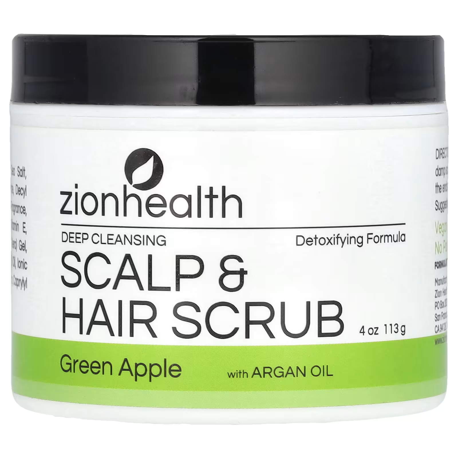 Скраб для кожи головы и волос Zion Health с аргановым маслом
