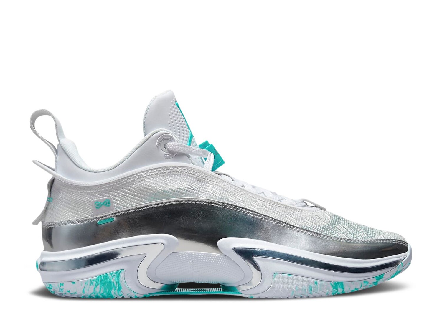 Кроссовки Air Jordan Guo Ailun X Air Jordan 36 Low Pf 'White Hyper Jade', белый кроссовки air jordan guo ailun x 37 low pf silver island green белый