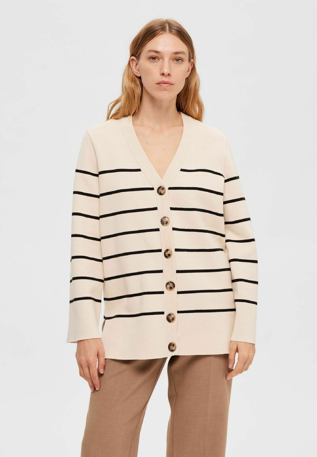 

Кардиган SLFLIVA LS LONG NOOS Selected Femme, береза