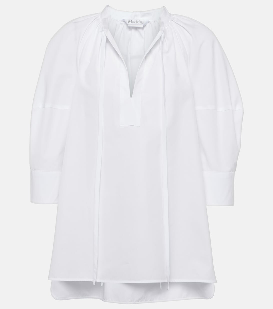 

Хлопковая блузка-капри с объемными рукавами Max Mara, белый