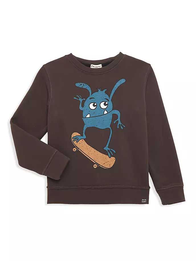 

Толстовка Little Boy's & Boy's Highland Skate Monster Appaman, цвет pewter