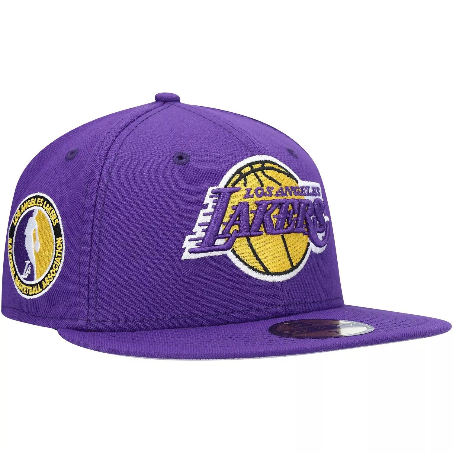 

Мужская приталенная кепка New Era Purple Los Angeles Lakers Team Logoman 59FIFTY