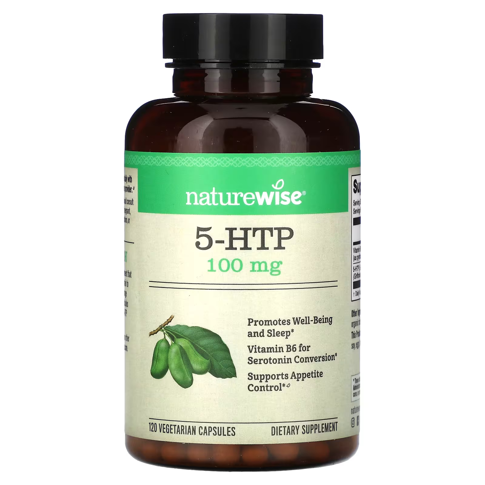 Пищевая добавка NatureWise 5-HTP 100 мг, 120 капсул пищевая добавка naturewise 5 htp 100 мг 120 капсул