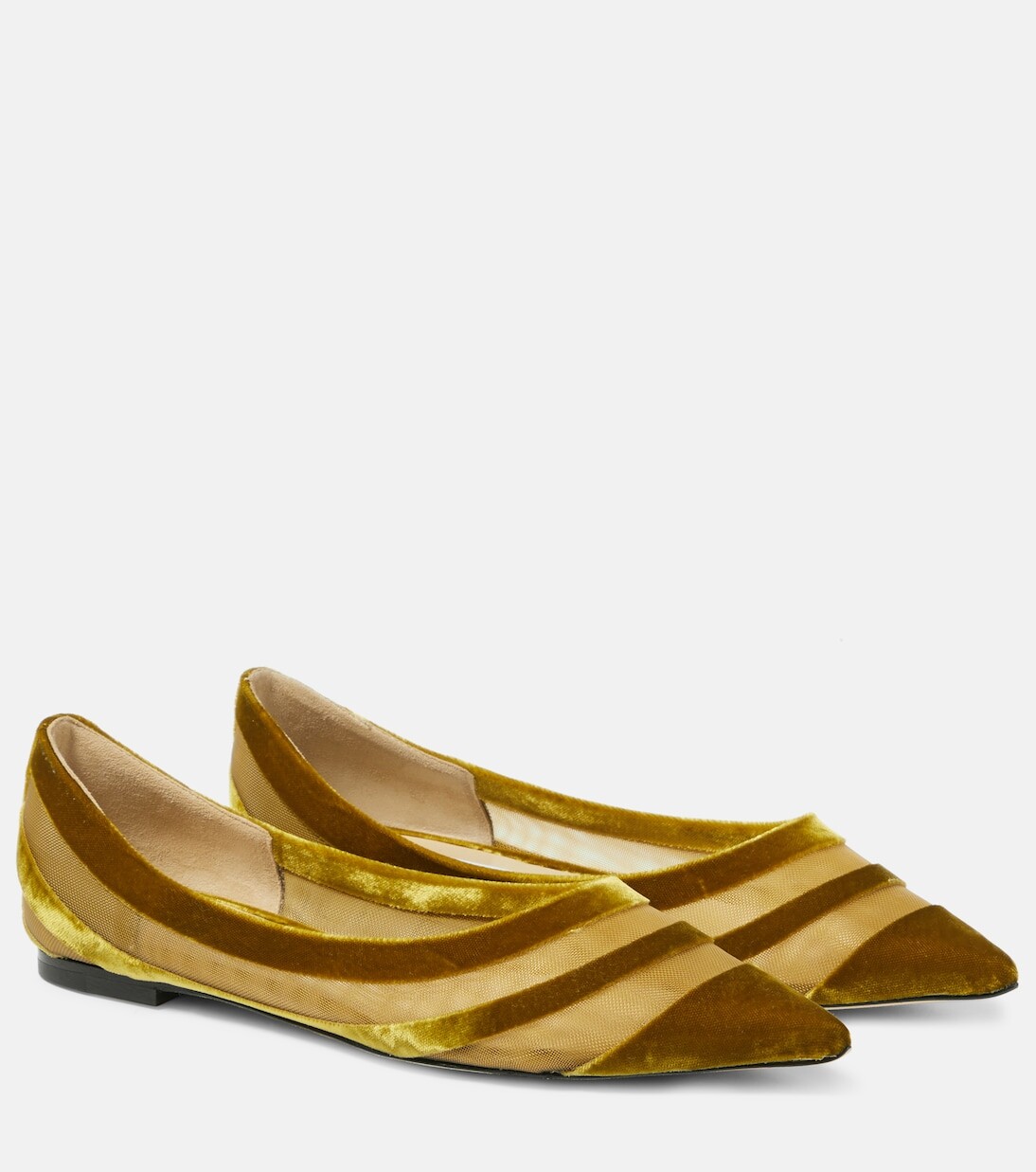 

Балетки love с бархатной отделкой Jimmy Choo, желтый